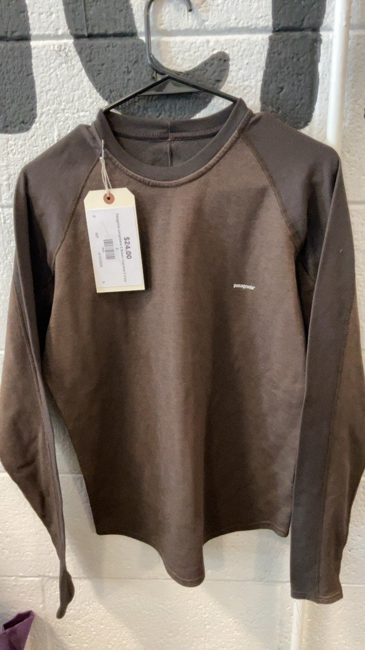 Patagonia Longsleeve S Brown Capilene 3 Crew