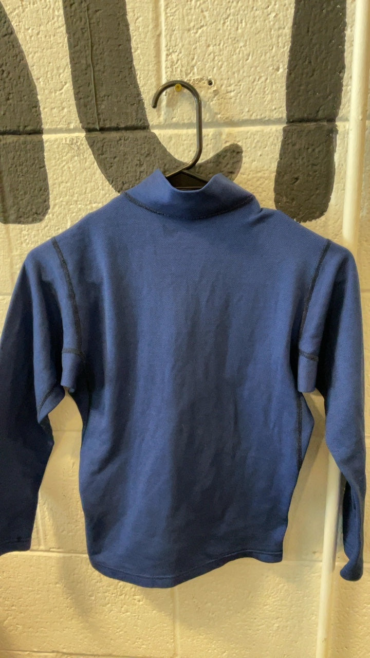 Patagonia Base Layer (Top) Youth M Blue Capilene Quarter Zip