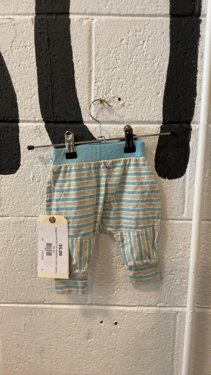 Patagonia Pants 0M-3M White/Blue Cotton Sqeeky