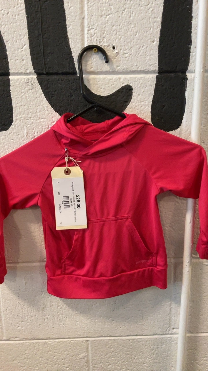 Patagonia Sun Hoodie Youth 2T Pink Sunlite