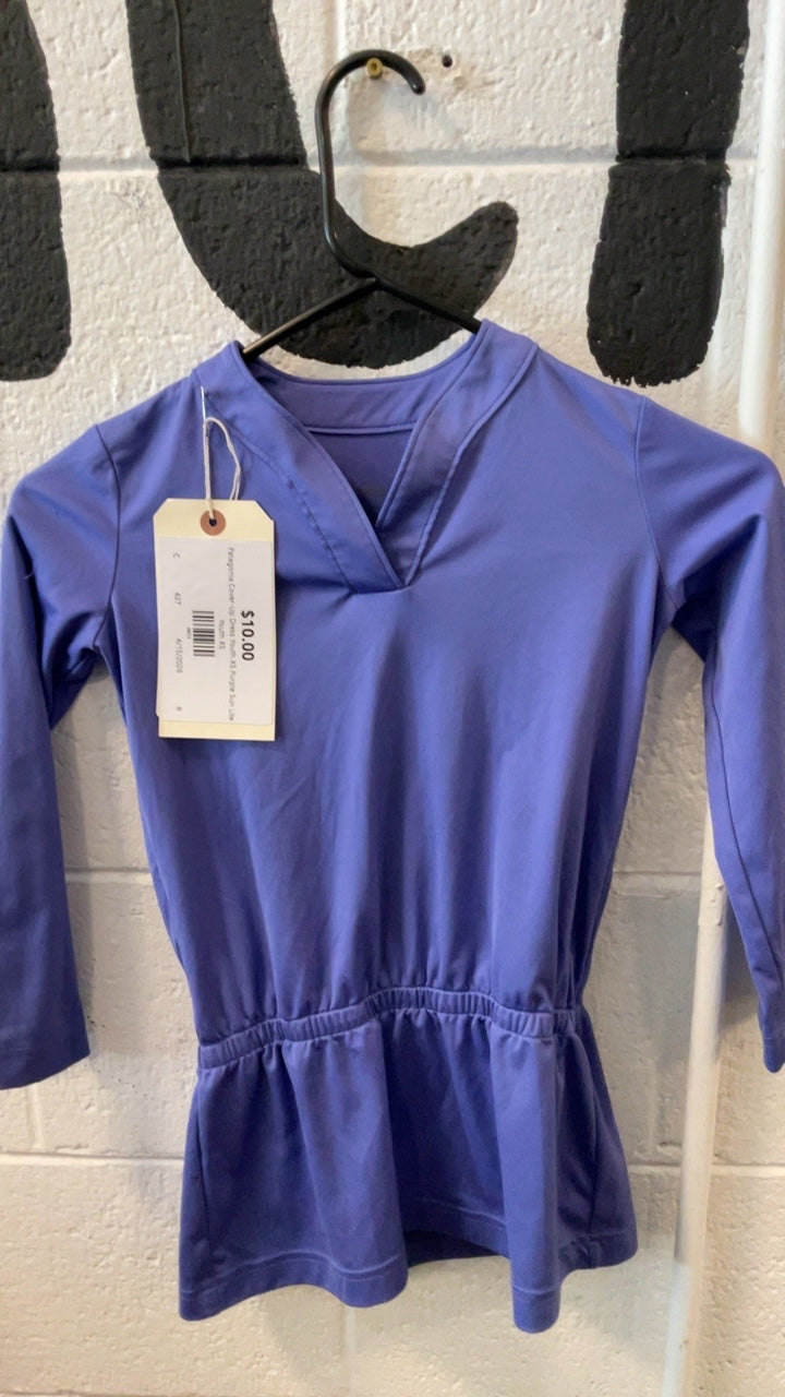 Patagonia Cover-Up Dress Youth XS Purple Sun Lite