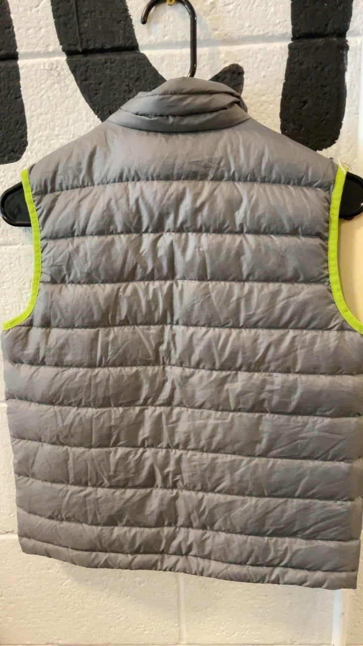 Patagonia Puffy Vest Youth M Grey/Green Down Sweater Vest
