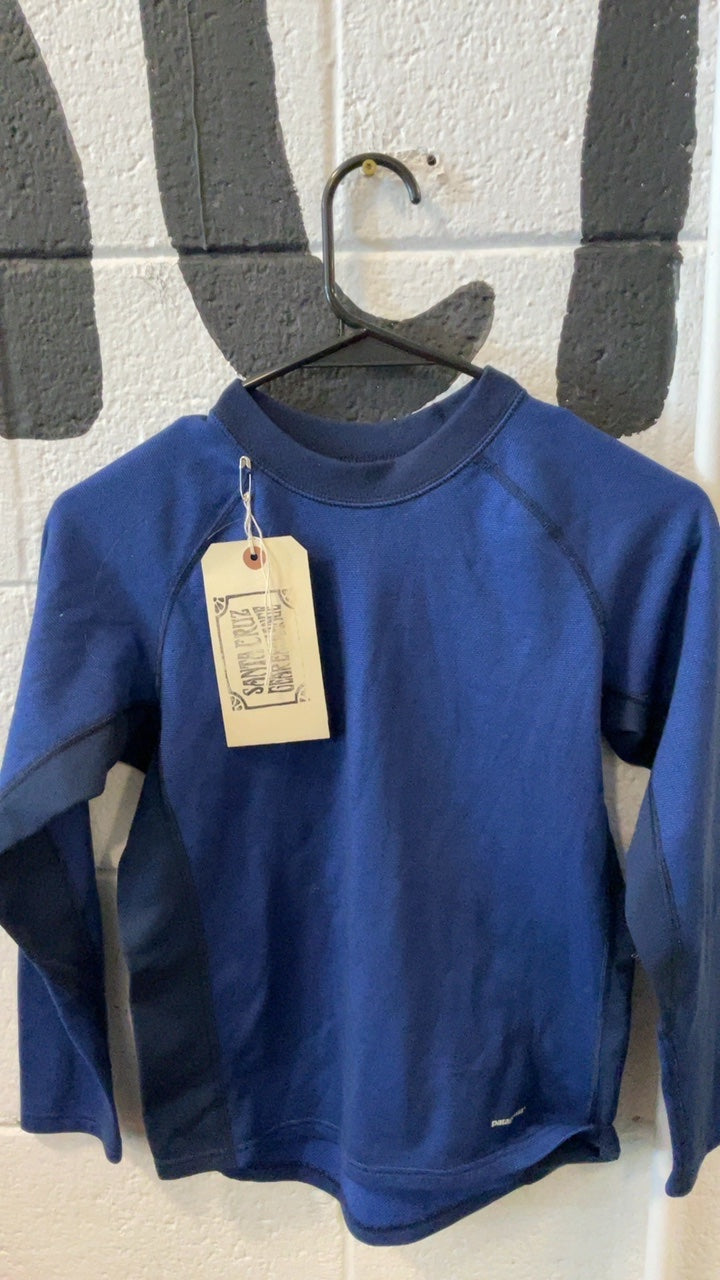 Patagonia Base Layer (Top) Youth M Blue Capilene