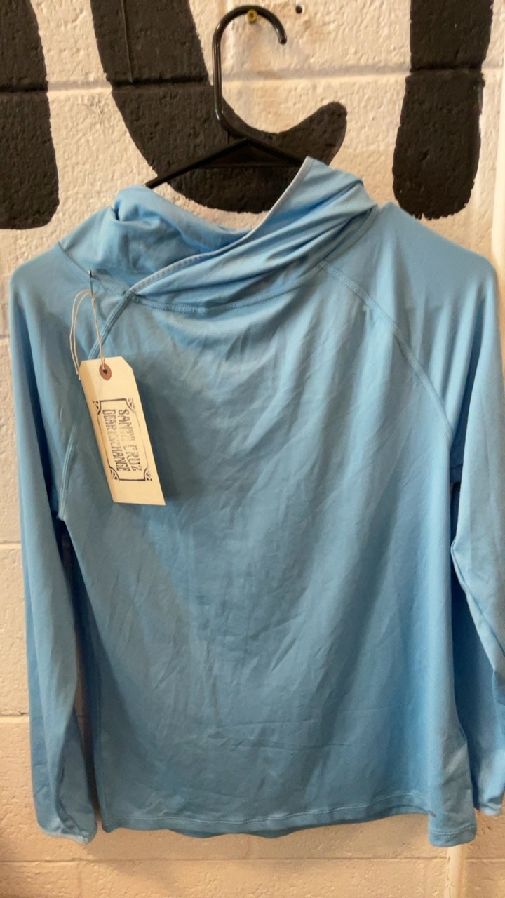Patagonia Sun Hoodie Youth XL Blue Capilene Silkweight