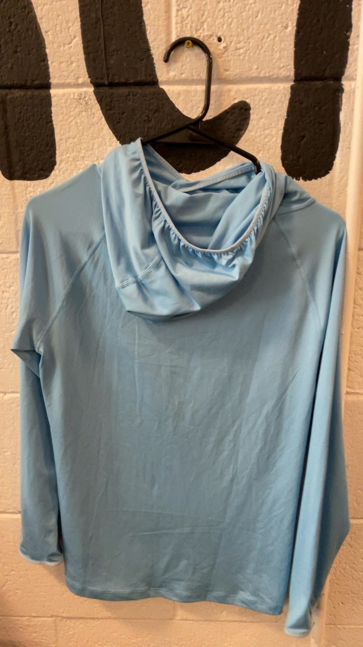 Patagonia Sun Hoodie Youth XL Blue Capilene Silkweight