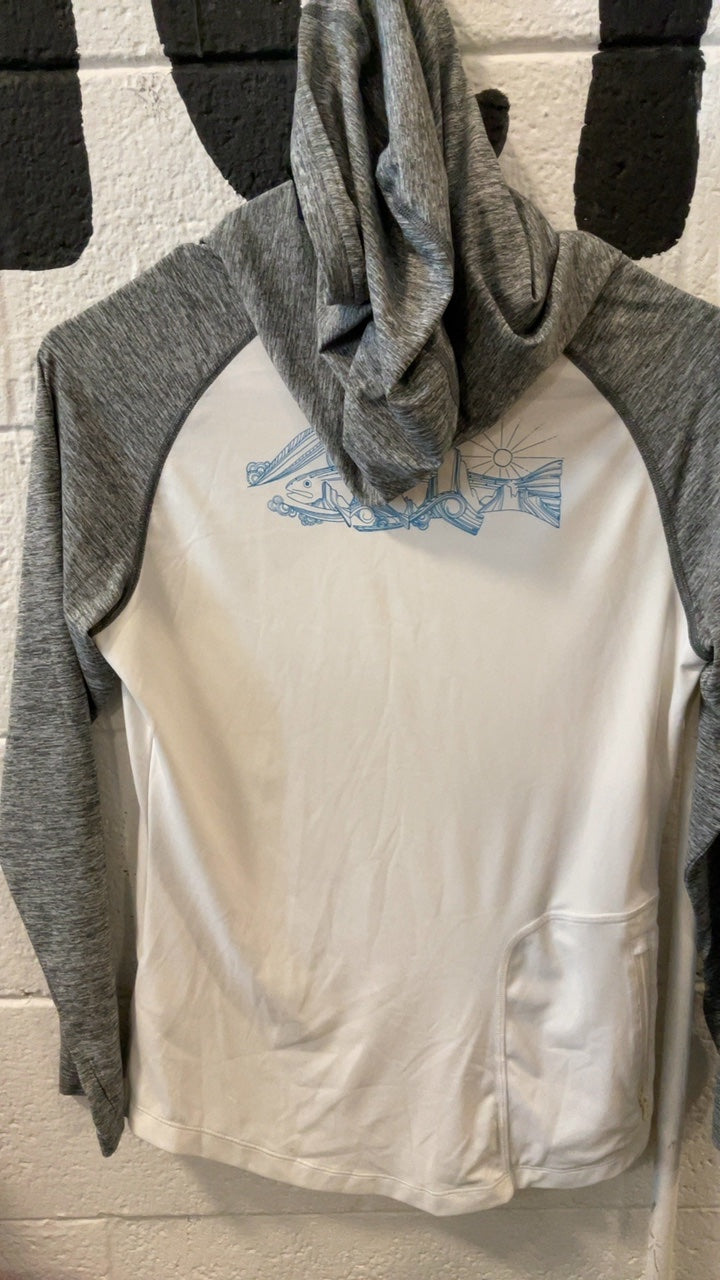 Patagnoia Sun Hoodie XS White/Grey Tropic Comfort Hoody