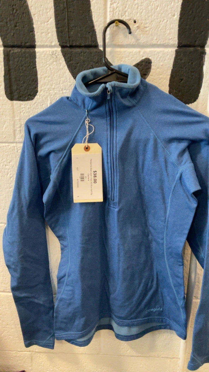 Patagonia Base Layer (Top) XS Blue Half Zip Capilene