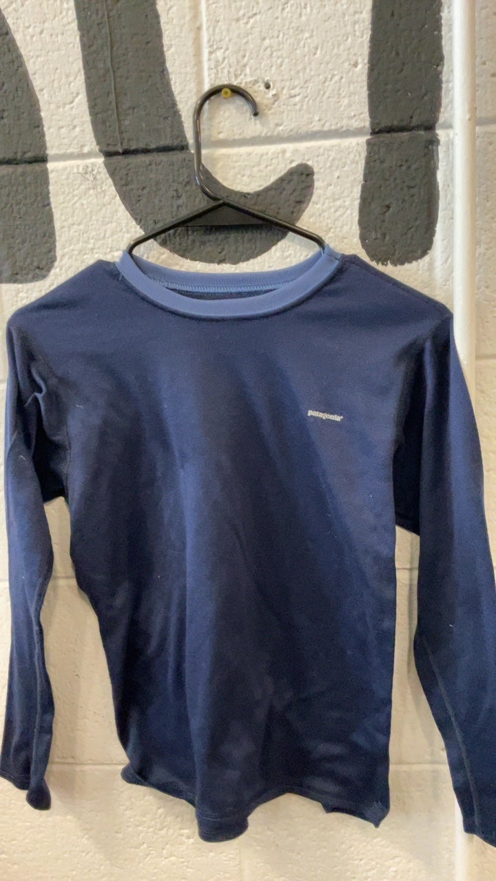 Patagonia Base Layer (Top) Youth L Blue Capilene