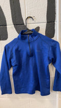 Patagonia Base Layer (Top) Youth S Blue Striped Capilene 3 Midweight Quarter Zip