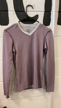 Patagonia Base Layer (Top) XS Purple White Stripe Capilene 2 V-Neck