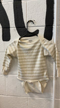 Patagonia Base Layer (Top) Youth 18m Beige Stripe Capilene 3 Midweight