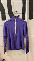 Patagonia Jacket S Purple Striped Arms Capilene Hoody Half Zip