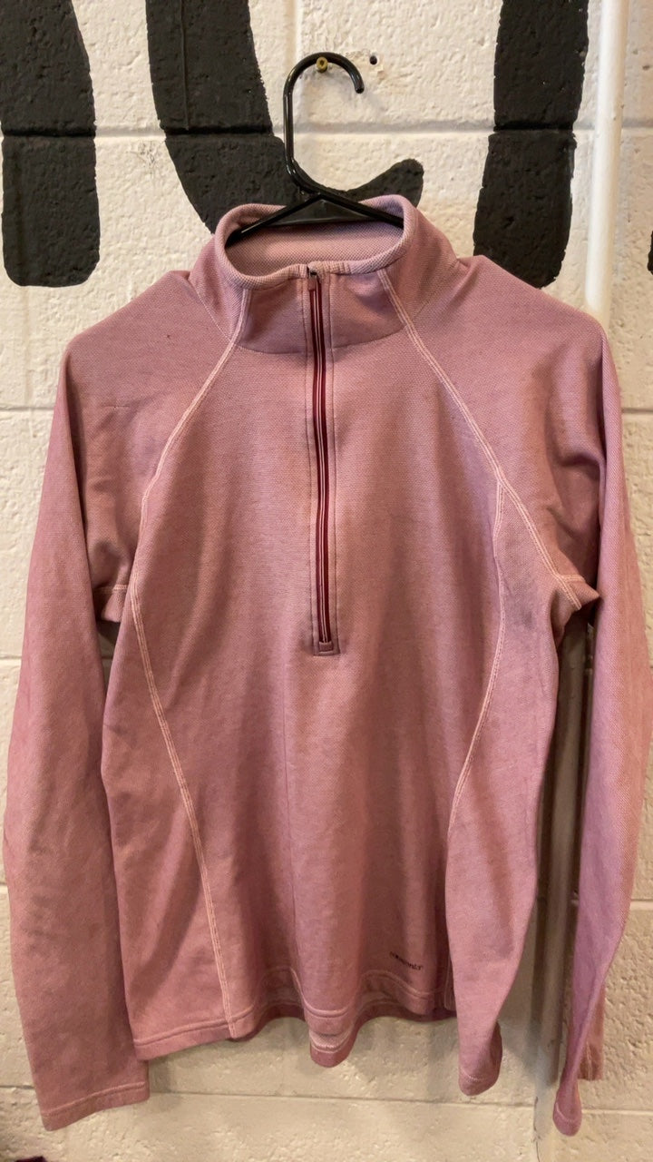 Patagonia Base Layer (Top) L Pink Capilene Half Zip