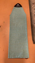 Salty Surfboard Cover 4'10" Teal/Grn/Brwn/White Striped
