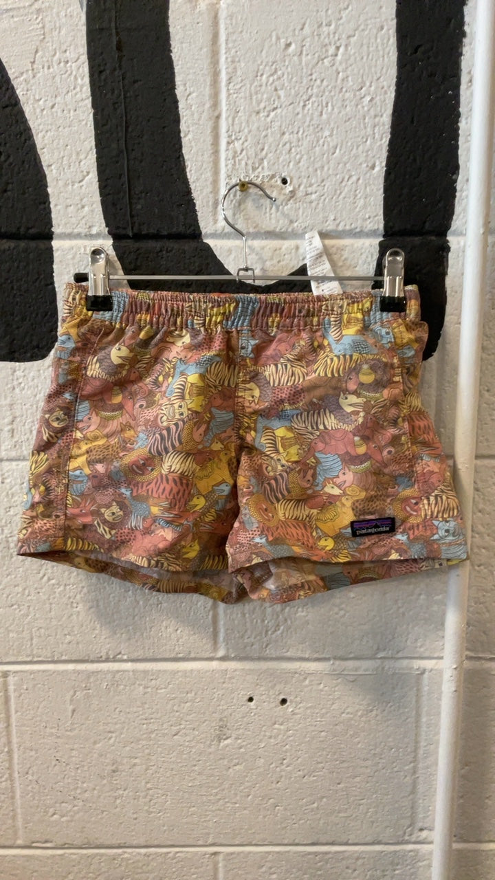 Patagonia Baggies 4" Shorts Youth M Pink/Yellow