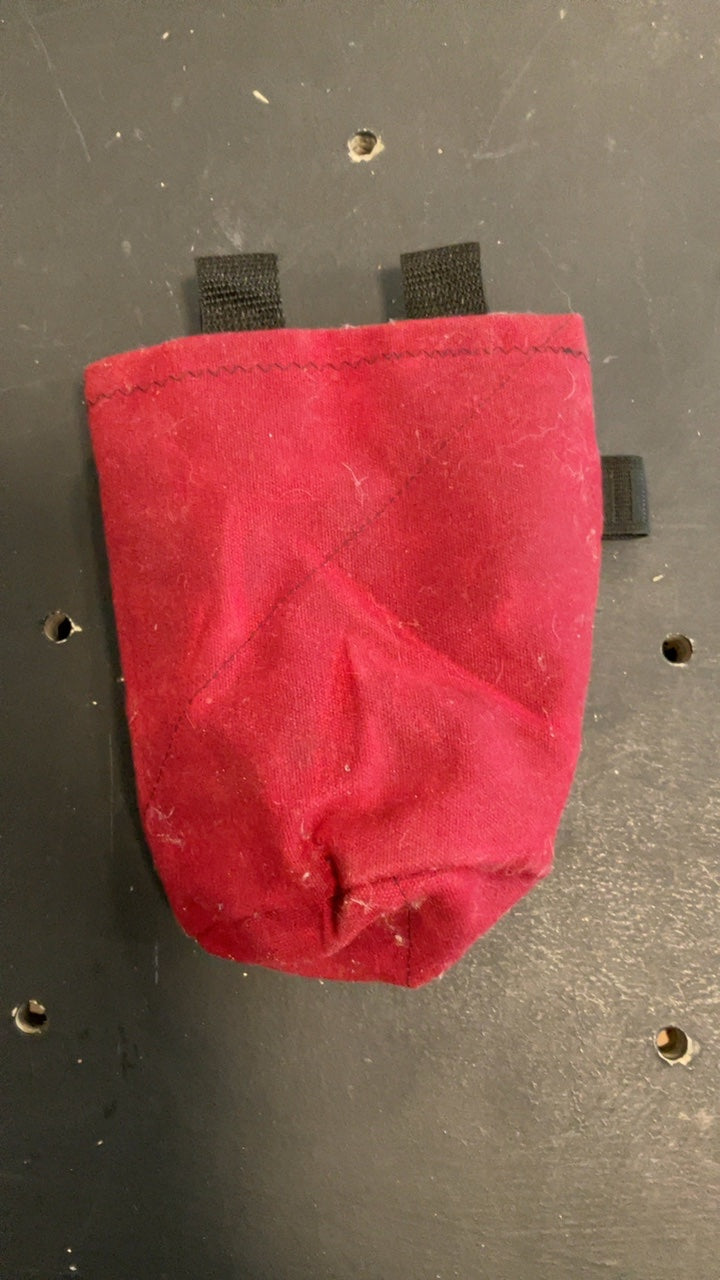 Static Climbing Waxed Canvas Chalk Bag Red