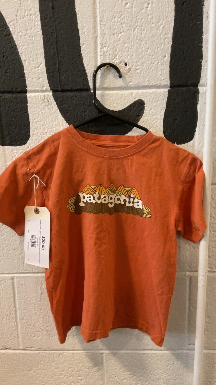 Patagonia T-Shirt Youth XS Orange Organic Cotton