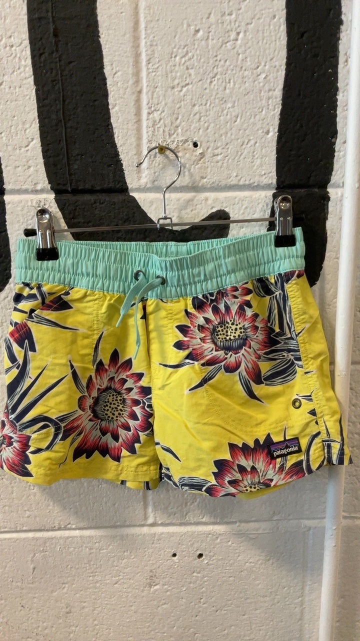 Patagonia Shorts (Swimming) Youth M Yellow Flowers