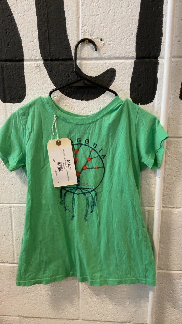 Patagonia T-Shirt Youth XL Green Dreamcatcher