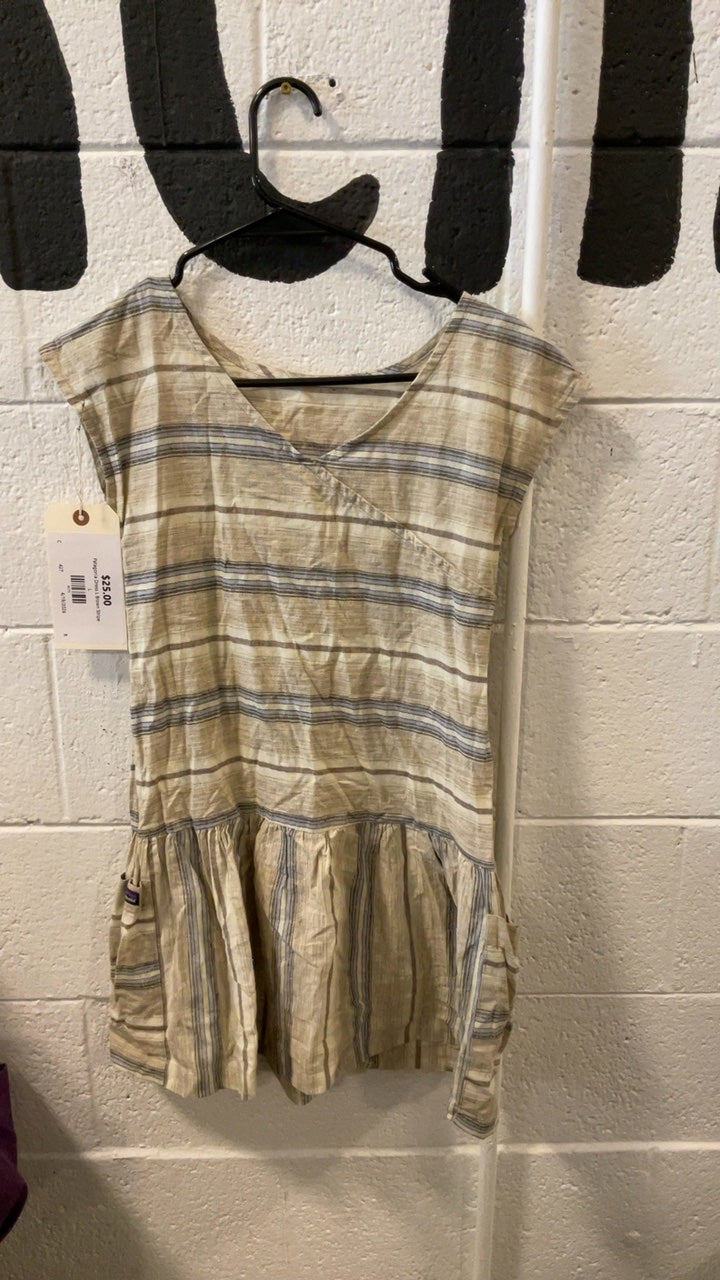 Patagonia Dress L Brown Stripe