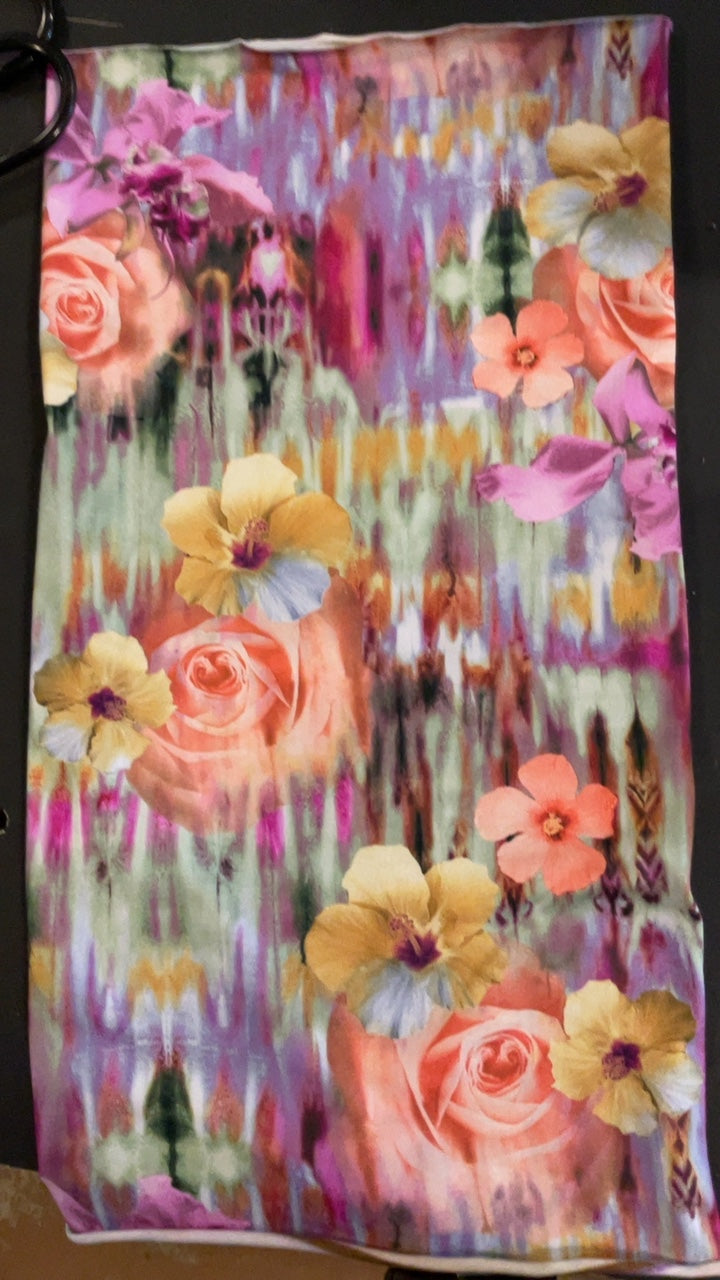 Turtle Fur Neck Warmer Flower pattern