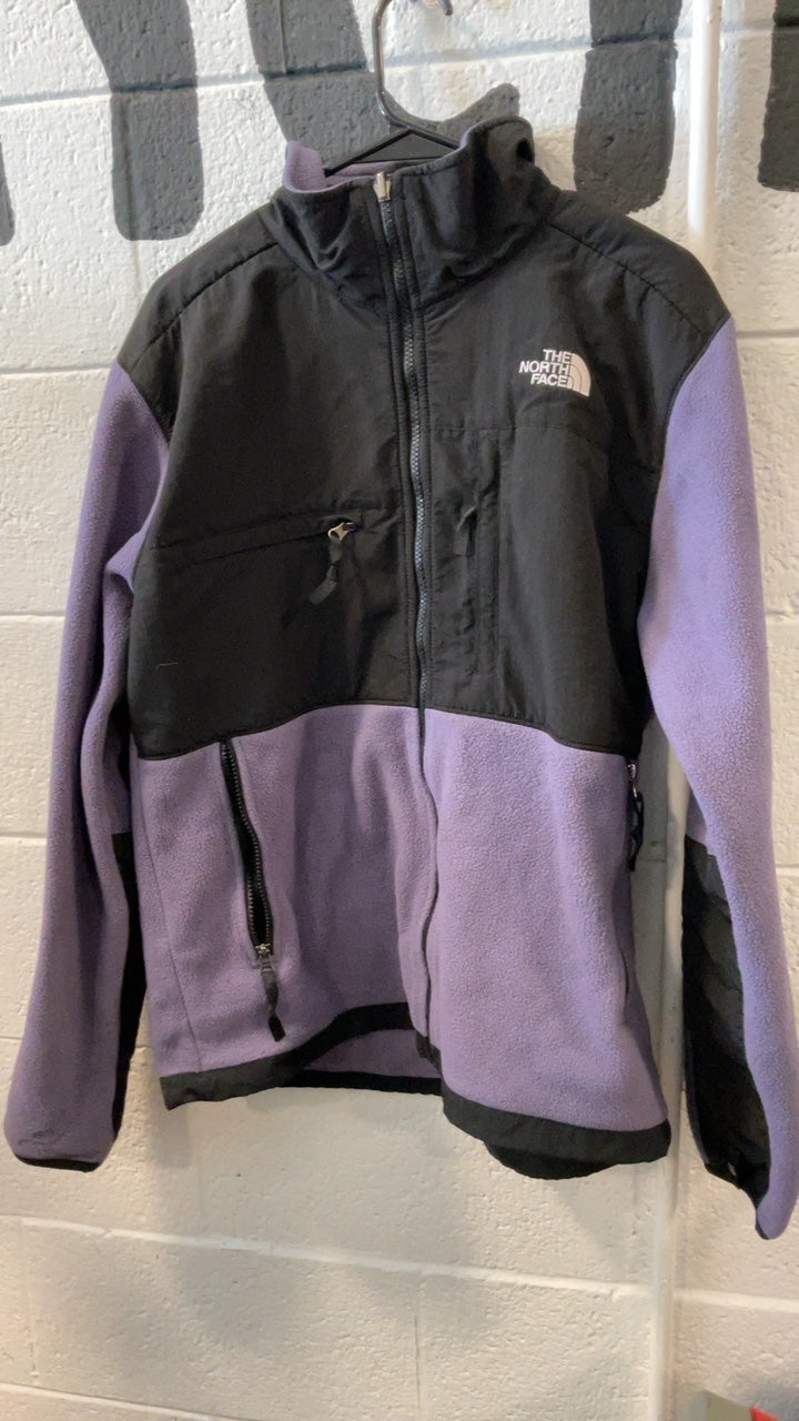 The North Face Fleece Jacket (Full-Zip) (No Hood) L Black/Purple Denali Polartec