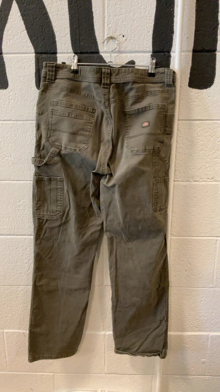 Dickies Pants M Grey/Green Doubleknees
