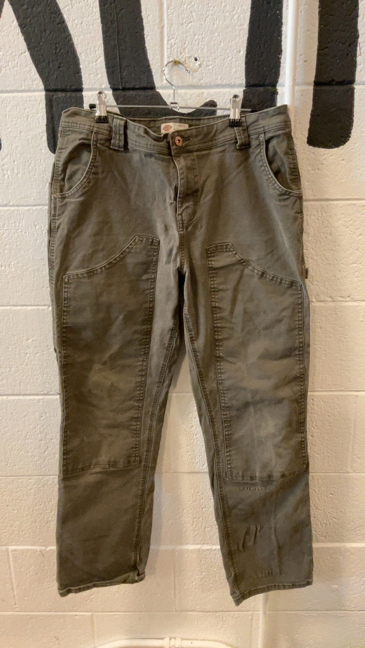 Dickies Pants M Grey/Green Doubleknees