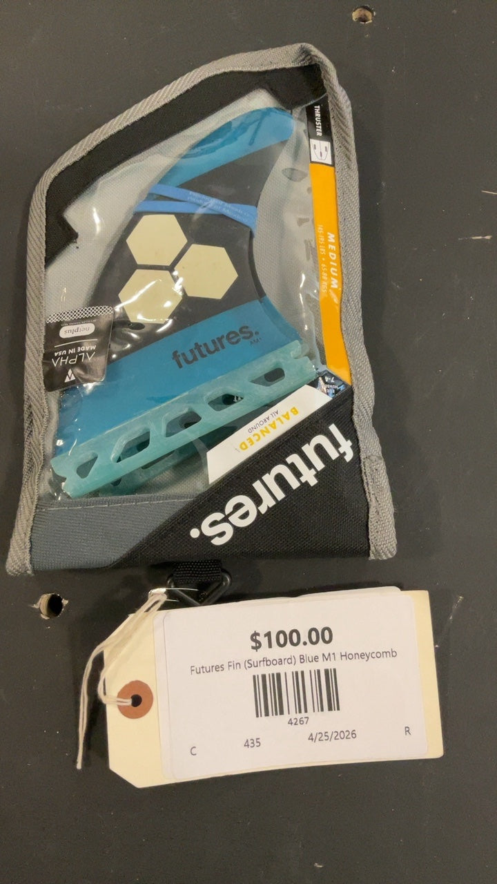 Futures Fin (Surfboard) Blue M1 Honeycomb