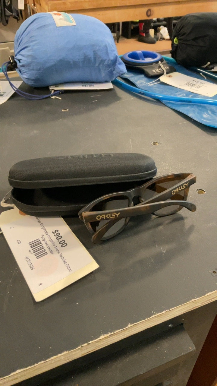 Oakley Sunglasses Frogskins Matte Tortoise Prizm Tungsten Lenses