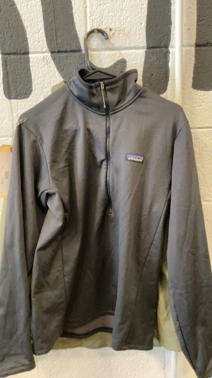Patagonia Jacket (Quarter-Zip) M Black R1 Daily Zip-Neck
