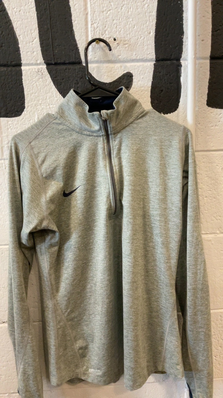 Nike Jacket (Quarter-Zip) M Grey/Blue Dri-FIT Running Top