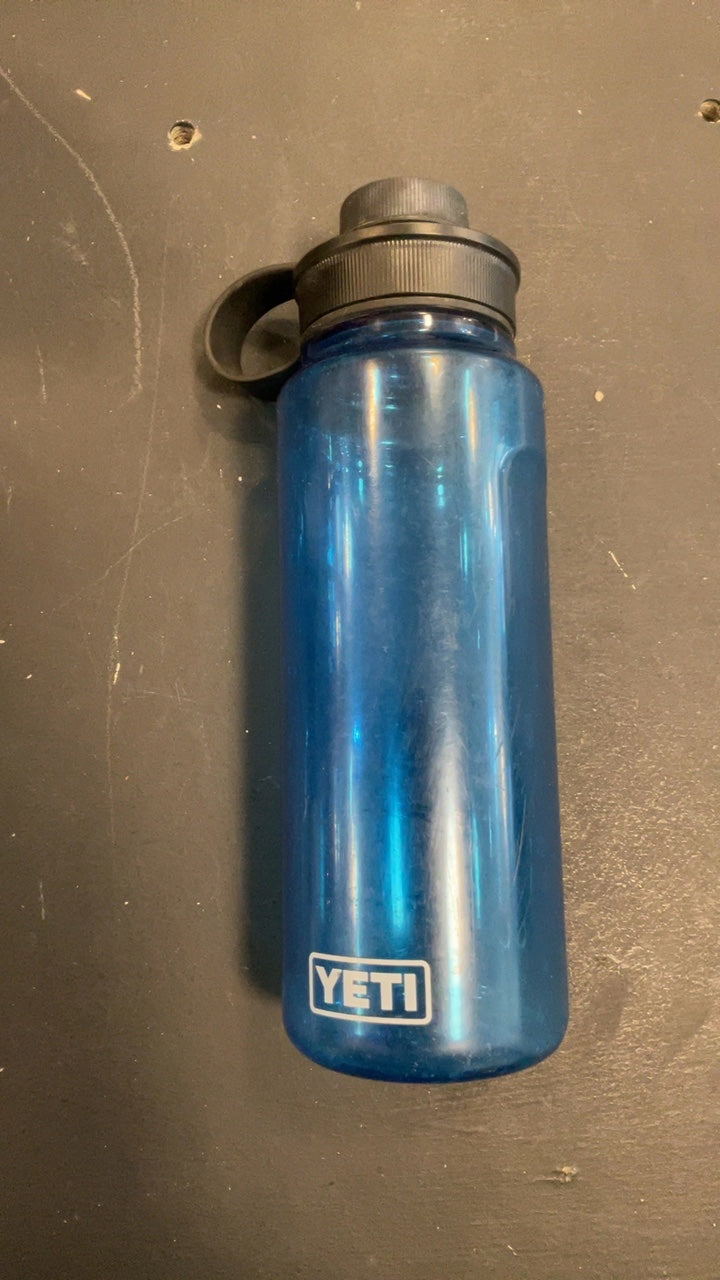 Yeti Water Bottle 34oz Blue Plastic
