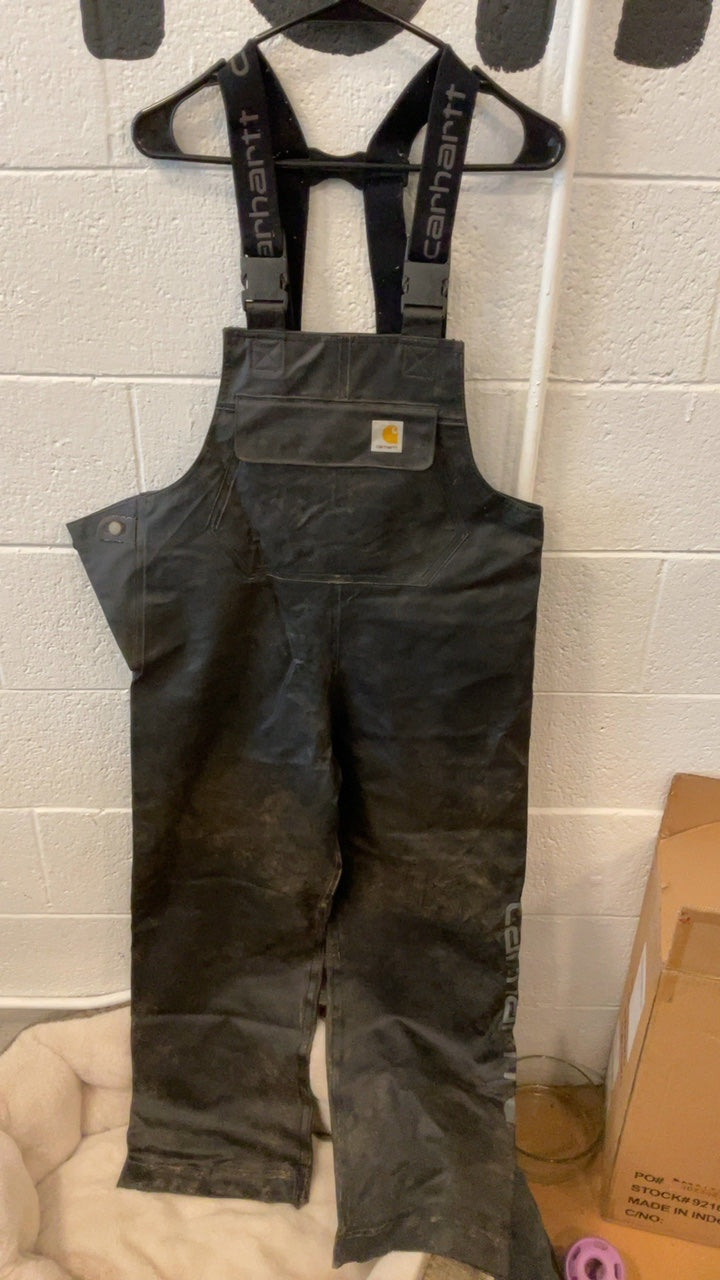 Carhartt Overalls S Black Waterproof PVC Coveralls