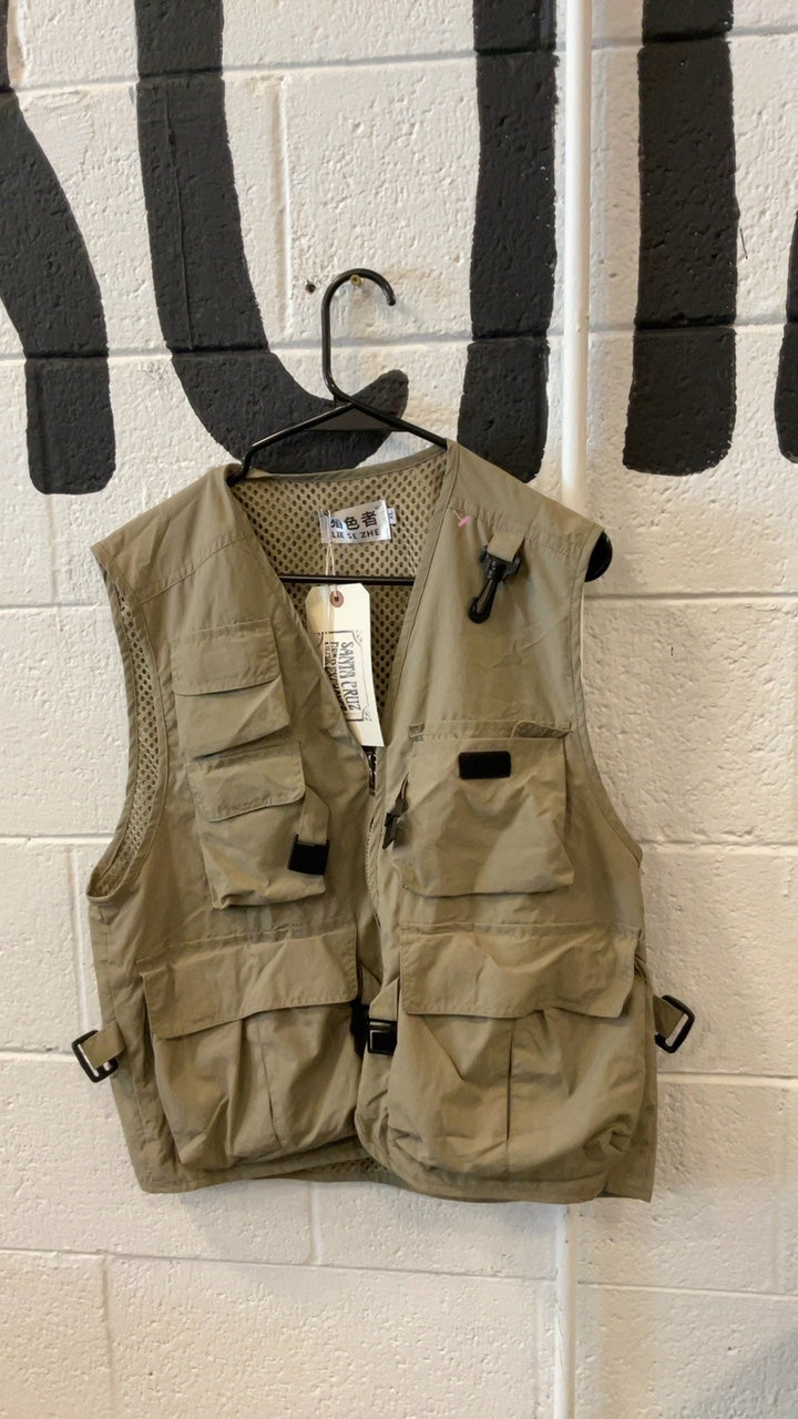 Lie Se Zhe Fishing Vest XL Tan Quick Dry