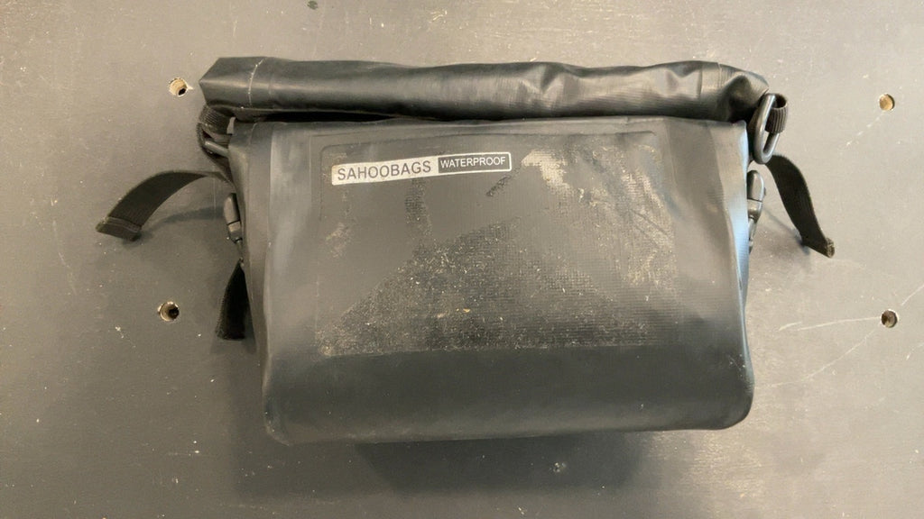Sahoobags Bike Bag Black Waterproof Roll top Handlebar