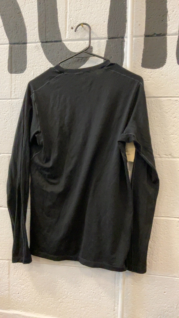 REI Base Layer (Top) S Black Merino Long Sleeve