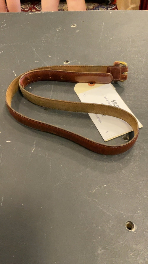 Belt S Thin Brown Leather
