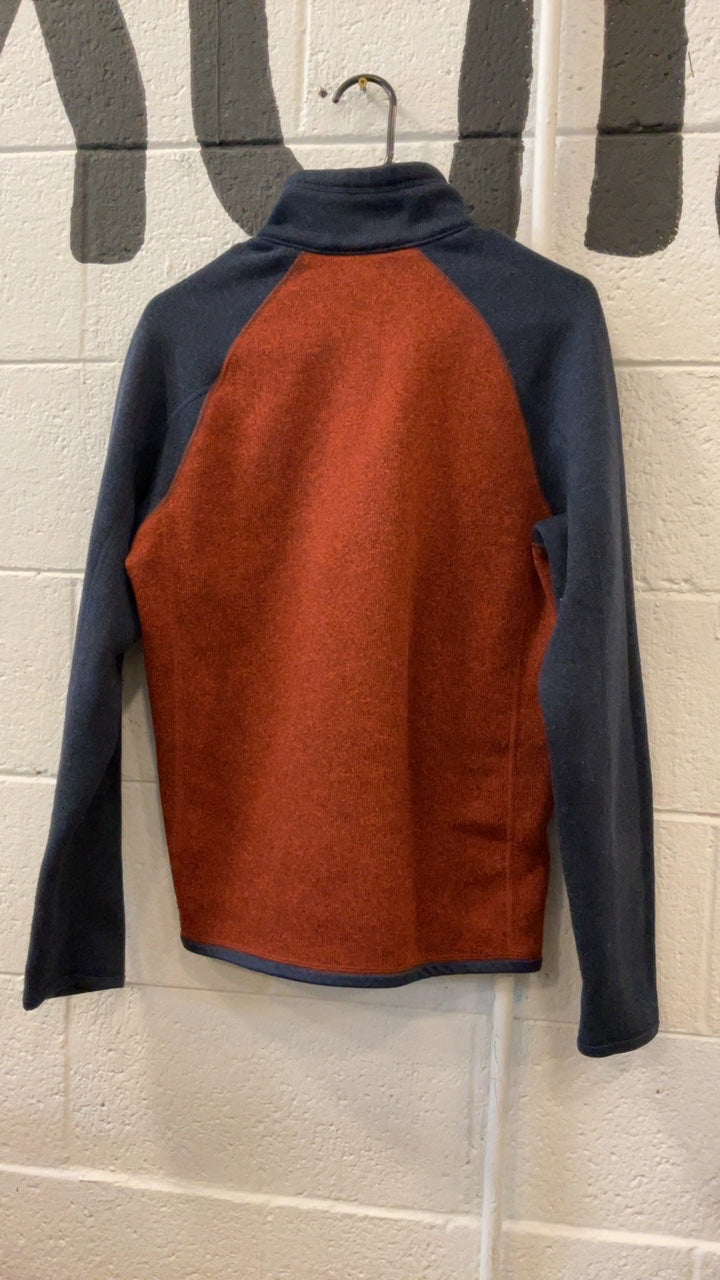 Patagonia Jacket S Red/Blue Better Sweater 1/4 Zip