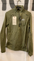 REI Longsleeve S Green 1/4 Zip Polartec