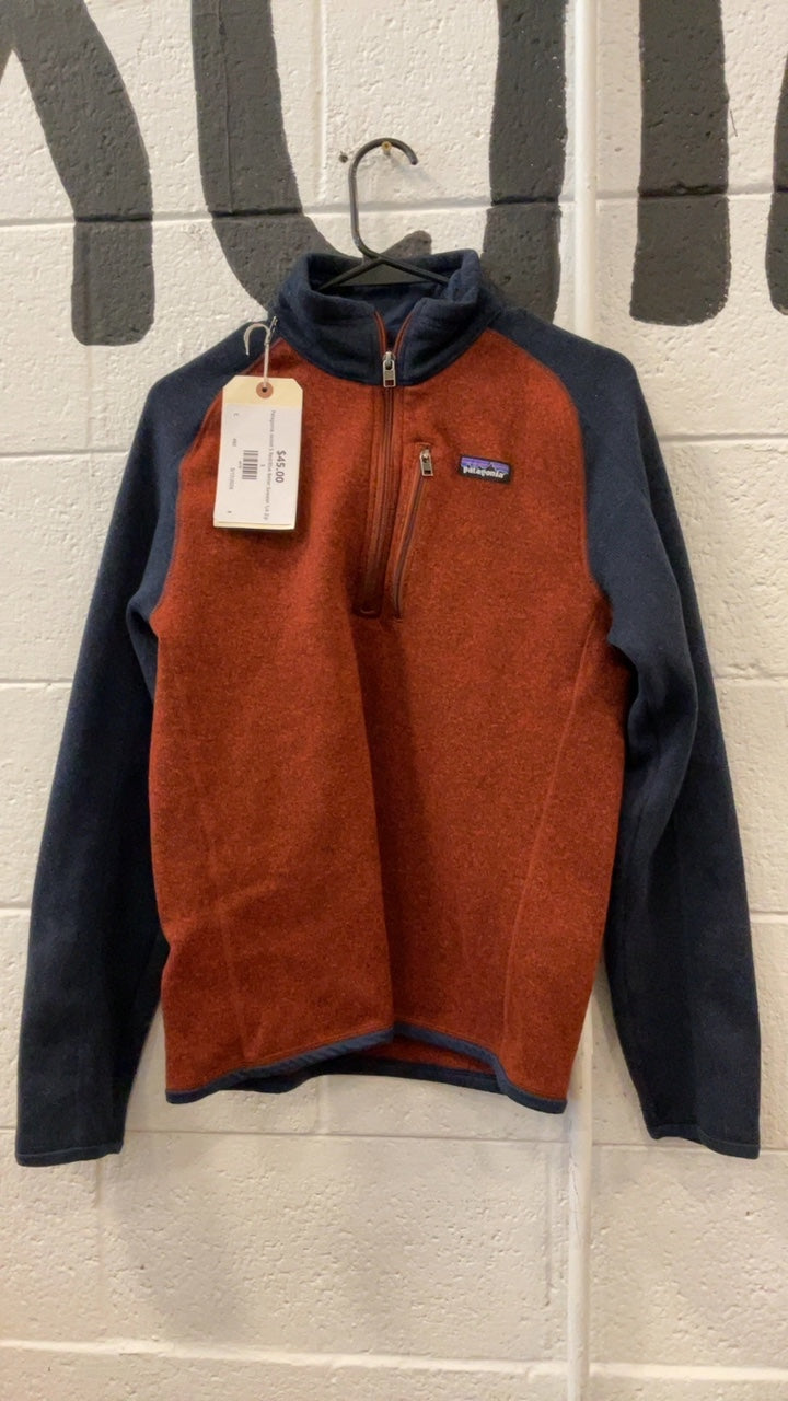 Patagonia Jacket S Red/Blue Better Sweater 1/4 Zip