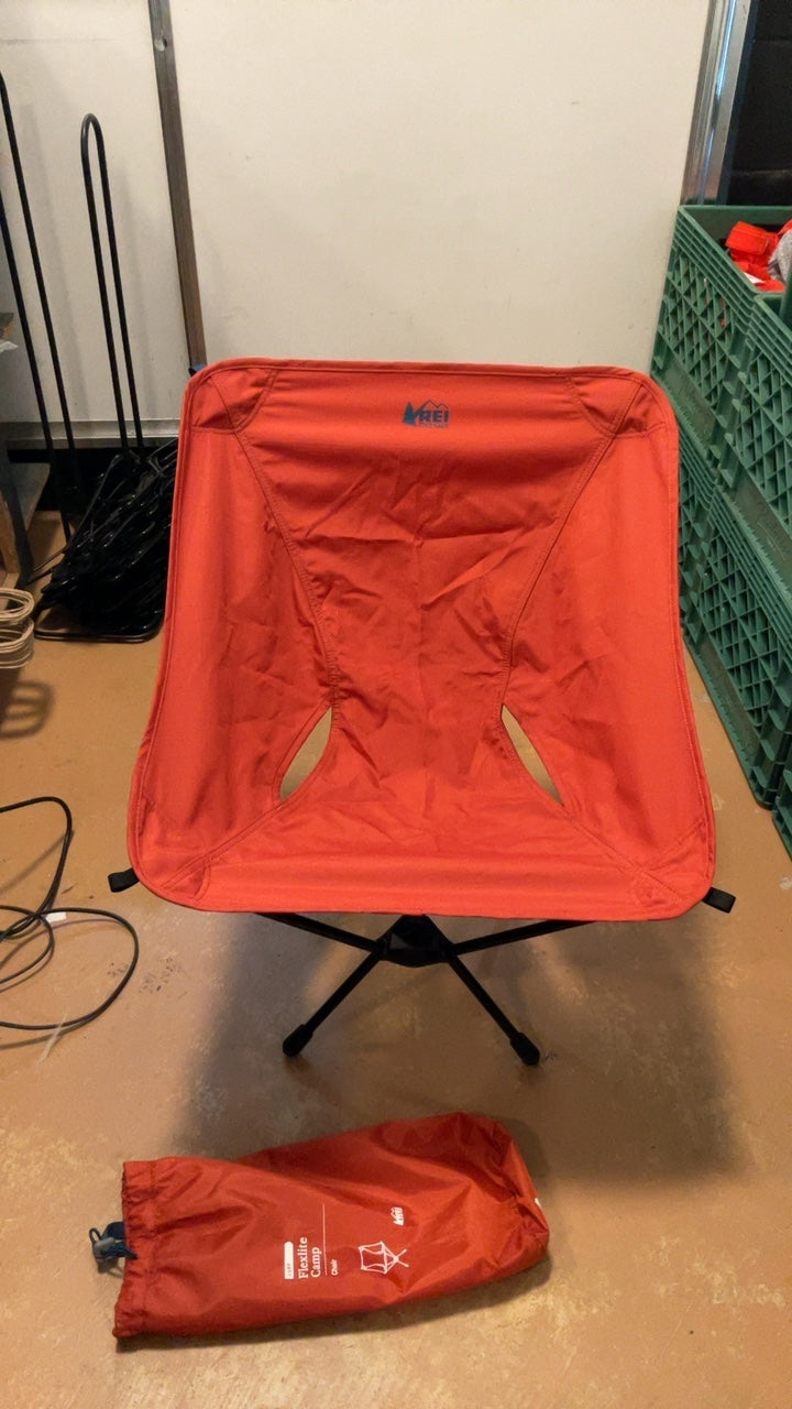 REI Camp Chair Orange Flexlite Camp
