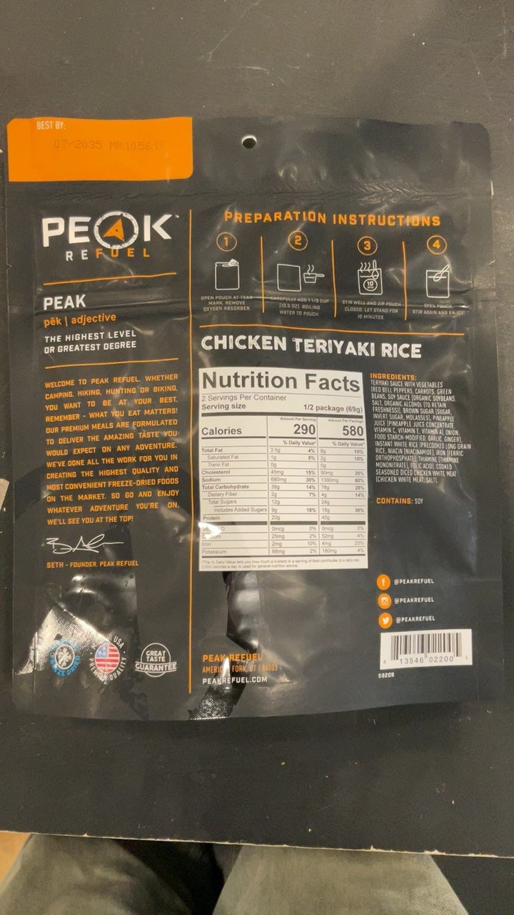 Peak Refuel Chicken Teriaki Rice