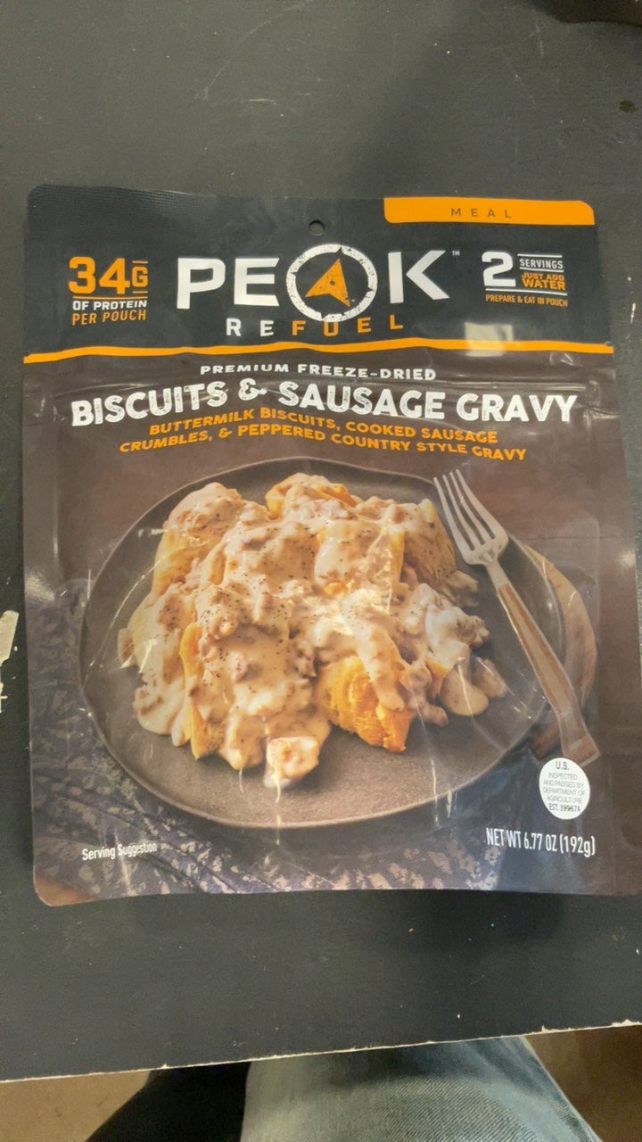 Peak Refuel Busciuts & Sausage Gravy