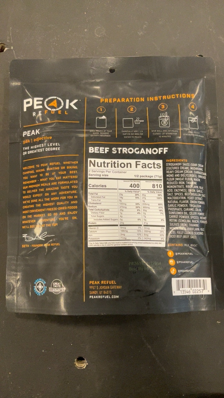 Peak Refuel Beef Stroganoff
