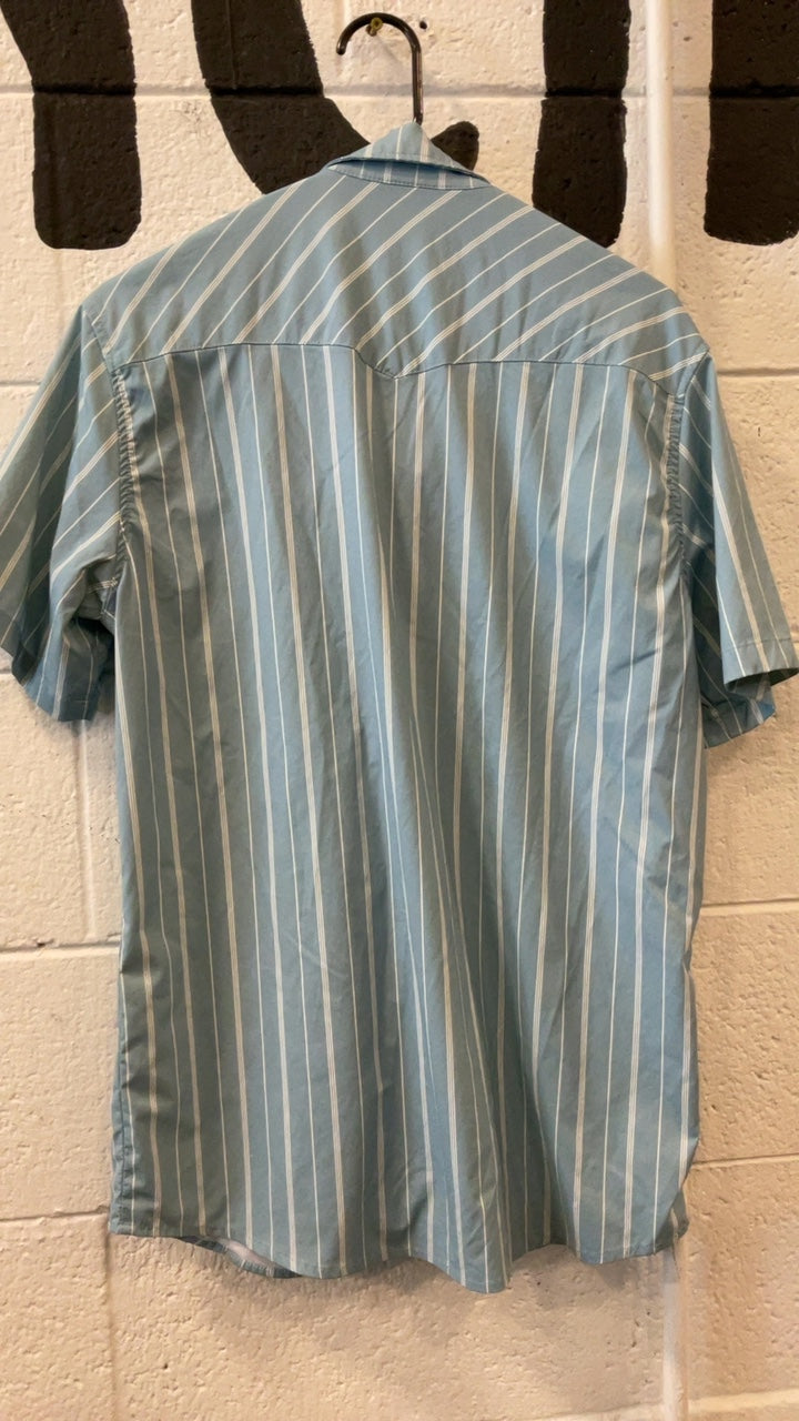 Seager Company T-Shirt M Blue/White Striped