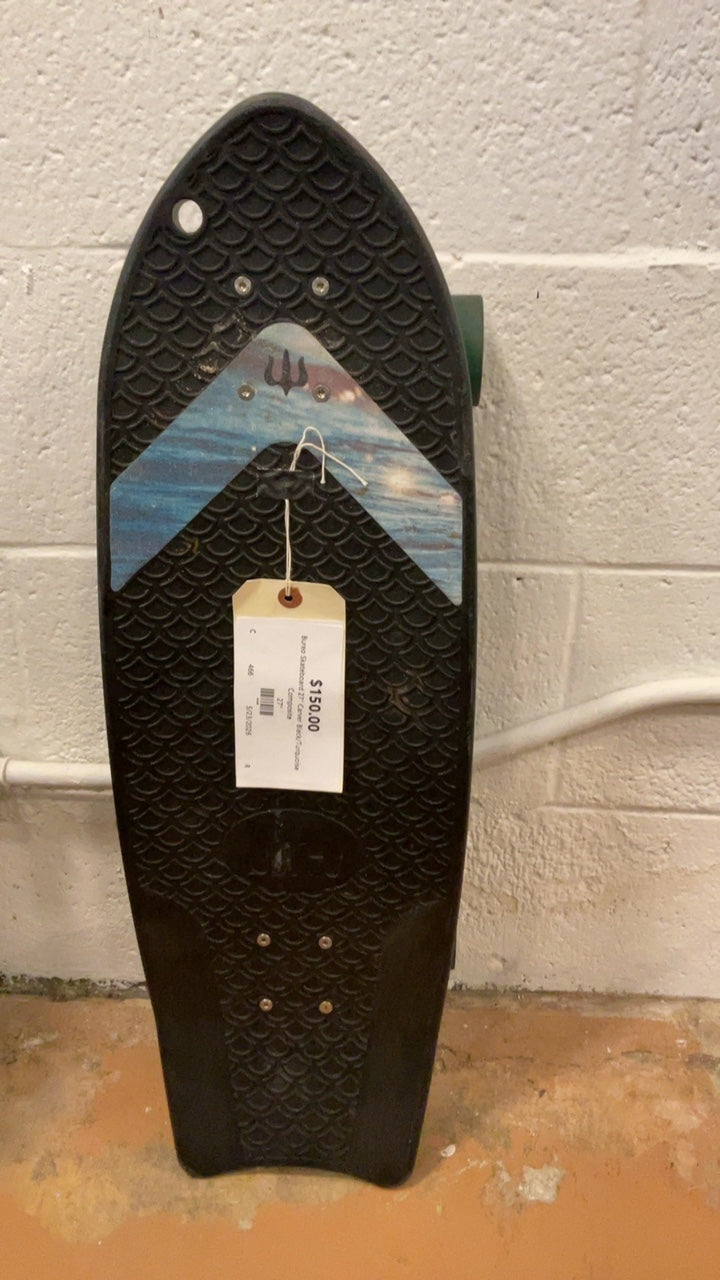Bureo Skateboard 27" Carver Black/Turquoise Composite