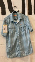 Seager Company T-Shirt M Blue/White Striped