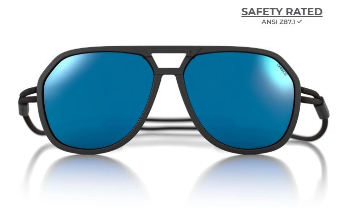 Ombraz Sunglasses Regular Leggero Charcoal Polarized Blue Mirror