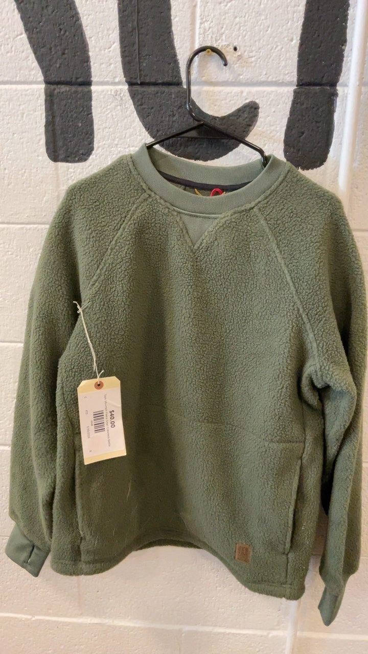 Topo Mountain Fleece Small Crewneck Beetle